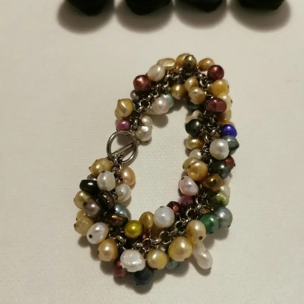 Colorful natural pearl bracelet - Picture 3 of 5